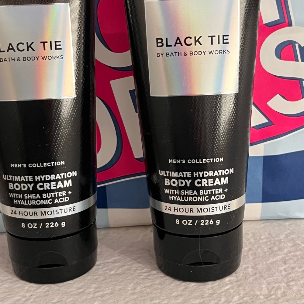 “BLACK TIE”Men's Bath & Body Works 8 Oz Ultimate Hydration Body Cream Set Of 2. - Picture 2 of 4